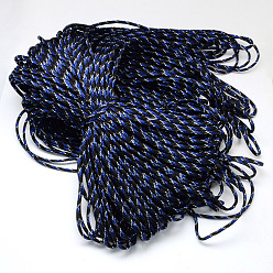 Medium Blue 7 Inner Cores Polyester & Spandex Cord Ropes, for Rope Bracelets Making, Medium Blue, 4mm, about 109.36 yards(100m)/bundle, 420~500g/bundle