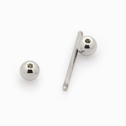 Stainless Steel Color 316L Surgical Stainless Steel Tongue Rings, Straight Barbell, Lip Piercing Jewelry, Stainless Steel Color, 21x4mm, Bar Length: 3/8"(9.2mm), Pin: 18 Gauge(1mm), about 12pcs/board