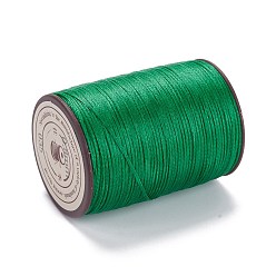 Зеленый Плоская вощеная нить из полиэстера, микро шнур макраме, для шитья кожи, зелёные, 0.8~0.9x0.3 мм, около 109.36 ярдов (100 м) / рулон