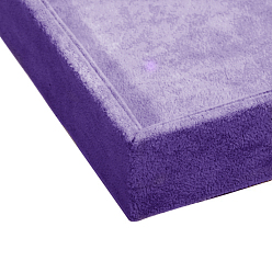 Lilac Synthetic Wood Jewelry Displays, Covered with Velvet, Lilac, 350x240x32mm