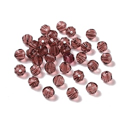 Purple Imitation Austrian Crystal Beads, Grade AAA, Faceted, Round, Purple, 6mm, Hole: 0.7~0.9mm