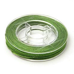 Зеленый Нейлоновая нить для изготовления ювелирных изделий, зелёные, 0.8 мм, около 7~9 м / рулон
