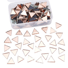 Cabochons en verre, base en mosaïque, triangle