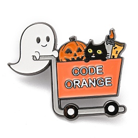 Halloween Alloy Enamel Pin Brooch, for Backpack Clothes, Ghost, Cat, Pumpkin
