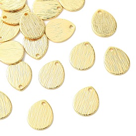 Pendentifs en laiton shegrace, charmes de larme, estampillage d'une étiquette vierge, finition brossée, sans cadmium et sans plomb et sans nickel