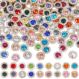 180шт. 18 цвета, стразы для пришивания утюгом, стекло горный хрусталь, многожильные звенья, аксессуары для одежды