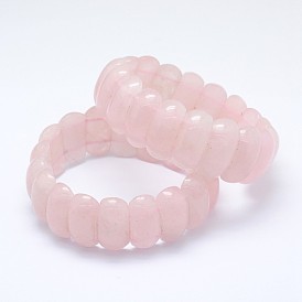 Natural Gemstone Beads Stretch Bracelets, Rectangle