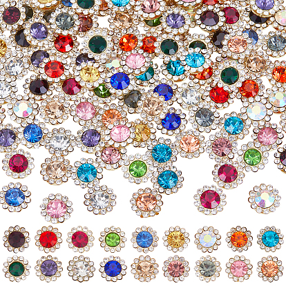 180шт. 18 цвета, стразы для пришивания утюгом, стекло горный хрусталь, многожильные звенья, аксессуары для одежды