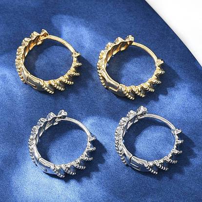 Латунные серьги-кольца, долговечный, стойки покрытие, без кадмия и без свинца