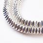 Electroplated Non-magnetic Synthetic Hematite Beads Strands, Grade AAA, Square