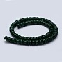 Natural Malachite Beads Strands, Heishi Beads, Disc/Flat Round
