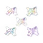 UV Plating Rainbow Iridescent Acrylic Beads, Bowknot