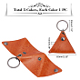 CHGCRAFT 3Pcs 3 Colors PU Leather Keychain, with Antique Bronze Iron Findings, for Guitar Pick bag, Triangle, for Musician Guitar Player Musical Gift