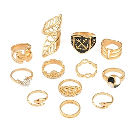 Faddish Ion Plating(IP) 304 Stainless Steel Finger Rings, Mixed Style & Shape