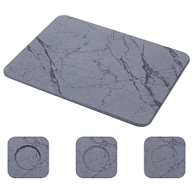 Прямоугольный коврик для ванной из диатомита, нескользящий впитывающий коврик для душа, с нескользящей тканью