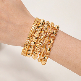 Женские браслеты из латуни с геометрическим дизайном, золотые