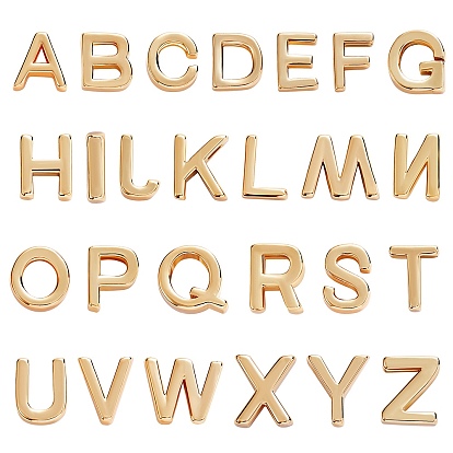26Stk. Messing-Charms im 26-Stil, langlebig überzogen, Buchstabe a ~ z