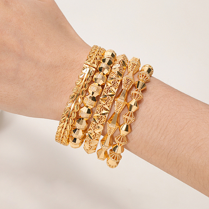 Женские браслеты из латуни с геометрическим дизайном, золотые
