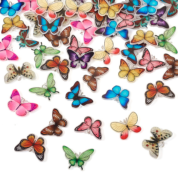 DIY Butterfly Earring Making Kit, Including Acrylic Pendants, Brass Earring Hook & Jump Rings
