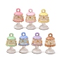 Alloy Enamel Pendants, Table Lamp Charms