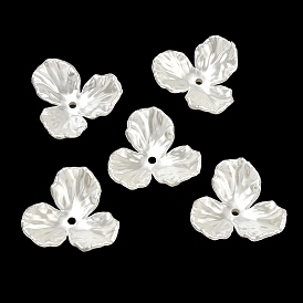 3-лепестковые колпачки для бусин из АБС-пластика с имитацией жемчуга, цветок