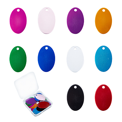 Pet Aluminium Pendants, Stamping Blank Tag, Oval