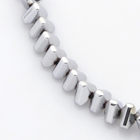 Electroplate Non-magnetic Synthetic Hematite Beads Strands, Triangle, 4x4x3mm, Hole: 1mm, about 139pcs/strand, 15.7 inch