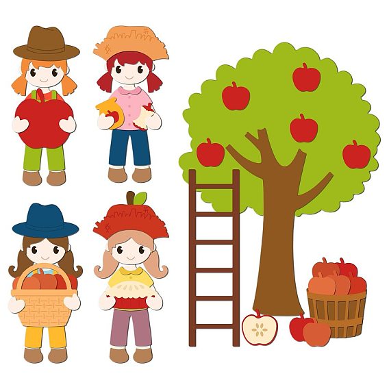 Углеродистая сталь разрезает трафареты, для diy scrapbooking, Фотоальбом, декоративная бумага для тиснения, цвет нержавеющей стали, узор яблоко и девочка