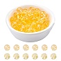 Natural Citrine Beads Strands, Round, Dyed & Heated