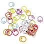 Spray Painted Zinc Alloy Alloy Knitting Stitch Marker Rings, Triangle/Heart/Spiral/Round Ring/Flower/Cat Head