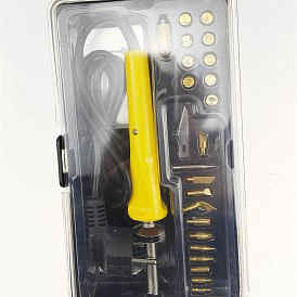 Electric Soldering Iron Sets, with Plastic Handle and 22Pcs Carving Iron Tips, 220V-240V