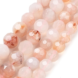 Натуральные вишневые агатовые бусины, граненый футбольный мяч шестиугольной огранки, круглые