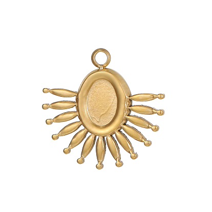 304 подвески из нержавеющей стали, овальный шарм, ионное покрытие (ip)