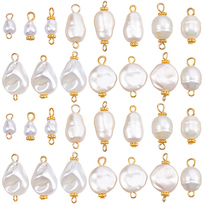 75 шт. 15 стильные подвески-соединители из АБС-пластика с имитацией жемчуга и акрила, с железной фурнитурой, разнообразные