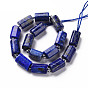 Natural Lapis Lazuli Beads Strands, Faceted, Column