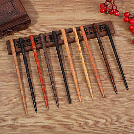 Изысканные деревянные заколки ручной работы из различных материалов для женских причесок