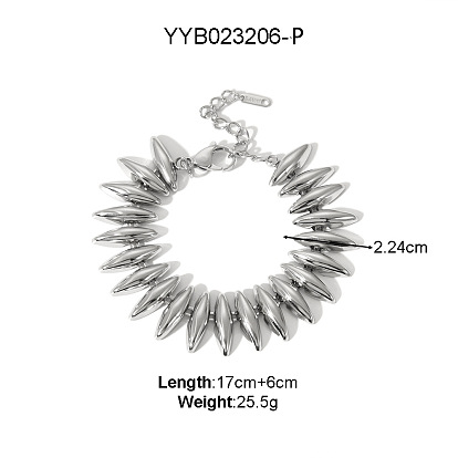 304 браслеты-цепочки из нержавеющей стали для женщин, элегантные ювелирные аксессуары, цвет нержавеющей стали