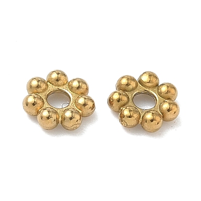 304 из нержавеющей стали разделительные бусины, ионное покрытие (ip), цветок