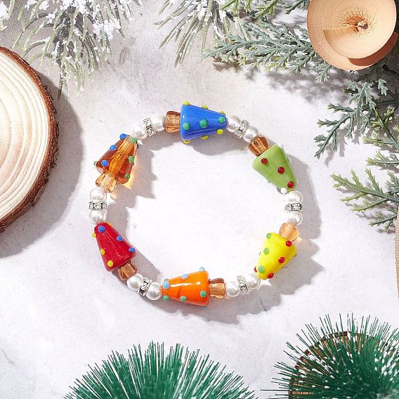 Браслеты ручной работы из бусин-лэмпворк и ракушек для женщин, грибные прелести