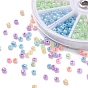 6 Colors 8/0 Glass Seed Beads, Ceylon, Round