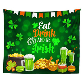 Saint Patrick's Day Theme Polyester Banner, for Party Festival Home Decorations, Rectangle