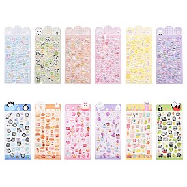 Эпоксидная смола 3 объемные наклейки, мультфильм наклейки, красочный, светится в темноте