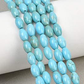 Бусины из натурального магнезита, окрашенная и подогревом, рис