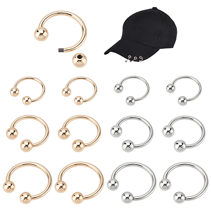 12шт. 6 варианты застежек С-образной формы из сплава для шляп