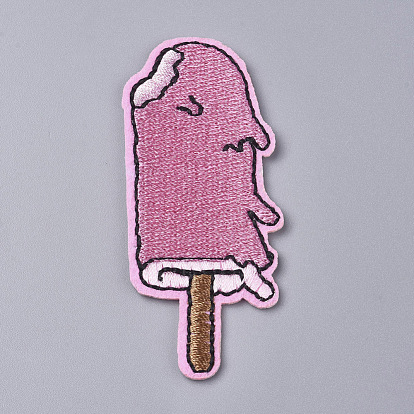 Computerized Embroidery Cloth Iron on/Sew on Patches, Costume Accessories, Ice Sucker