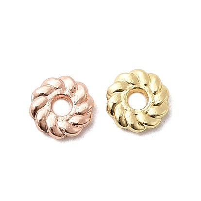 Цветочные латунные бусины, долговечный, стойки покрытие, без свинца и без кадмия