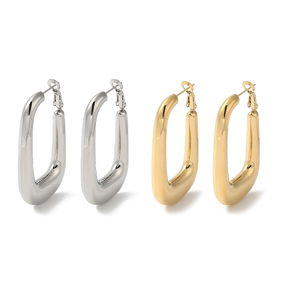 304 серьги из нержавеющей стали для женщин, овальные