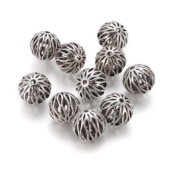 Tibetan Style Hollow Beads, Filigree Ball, Round, 16.5mm, Hole: 2.5mm