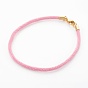 Braided Cotton Cord Bracelet Making, with 304 Stainless Steel Clasps