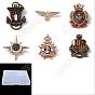 6Pcs 6 Style Anchor & Eagle & Crown & Star Enamel Pins, Zinc Alloy Badge Medal for Men